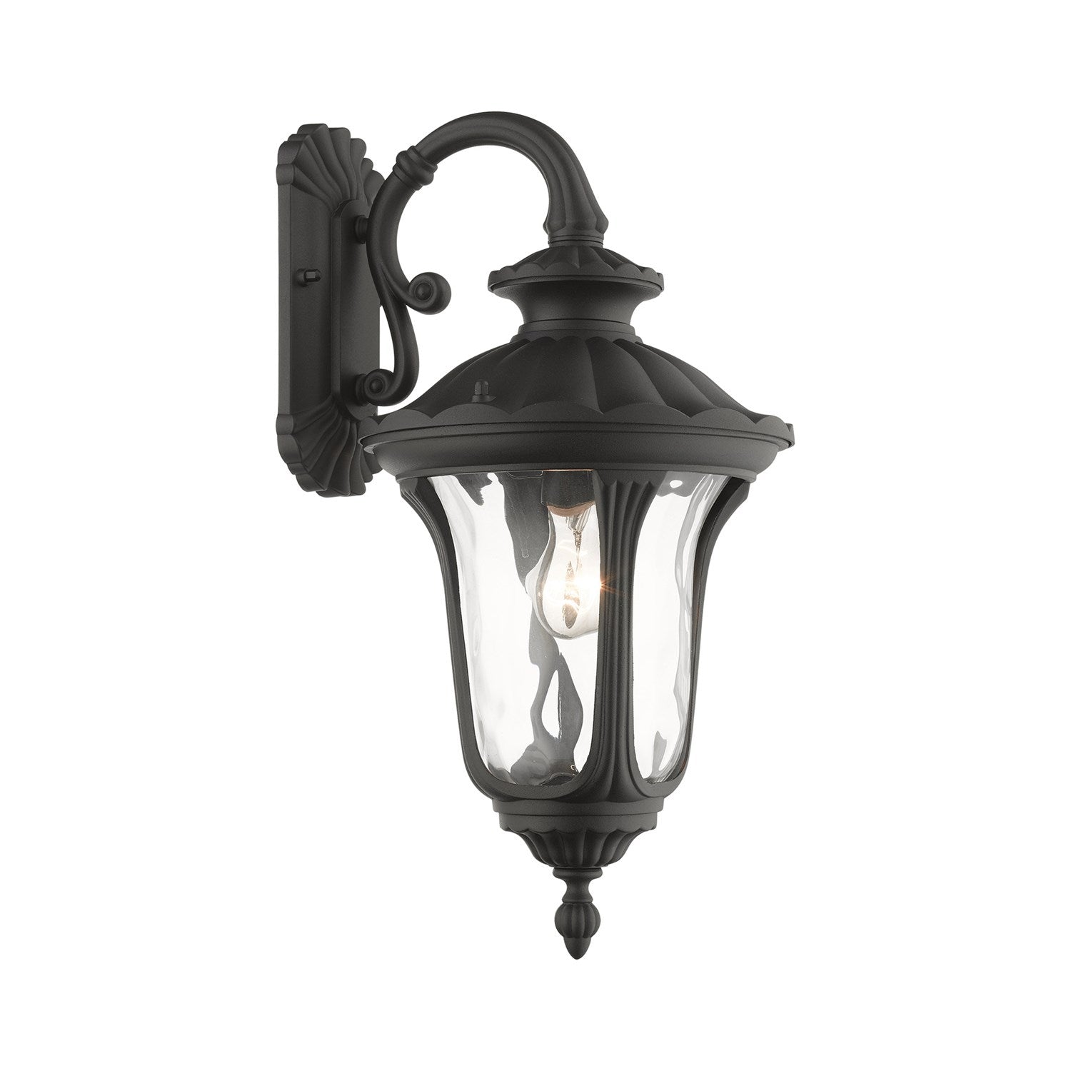1 Light Textured Black Outdoor Wall Lantern by Livex Lighting