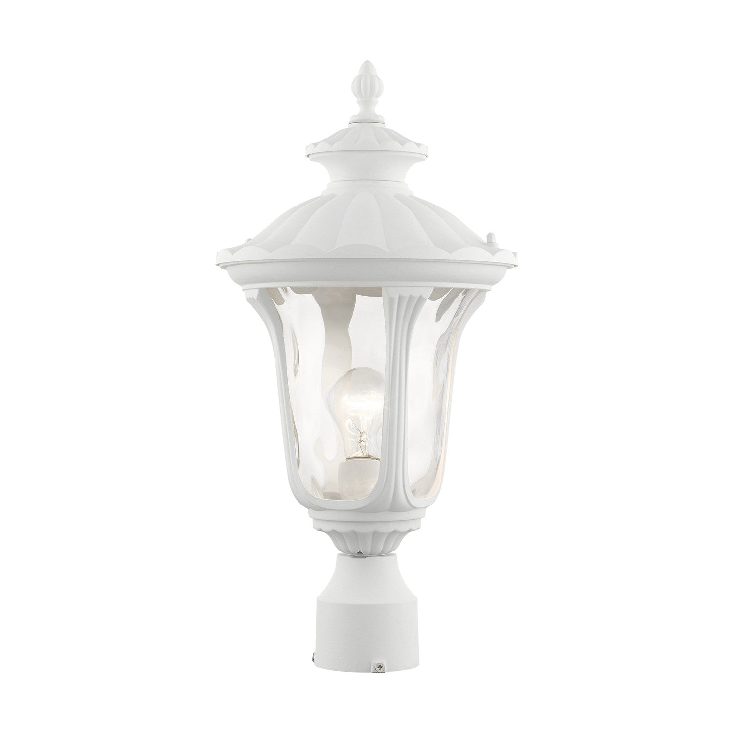 1 Light Textured White Outdoor Post Top Lantern by Livex Lighting