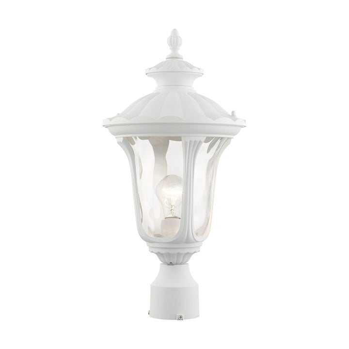 1 Light Textured White Outdoor Post Top Lantern by Livex Lighting
