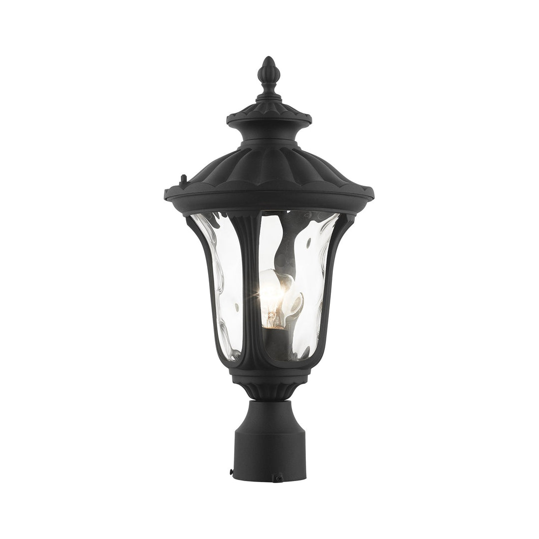 1 Light Textured Black Outdoor Post Top Lantern by Livex Lighting