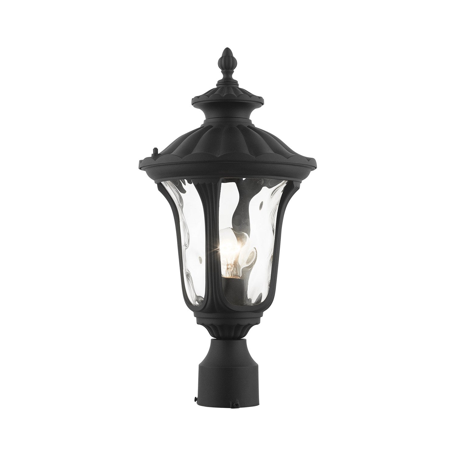 1 Light Textured Black Outdoor Post Top Lantern by Livex Lighting