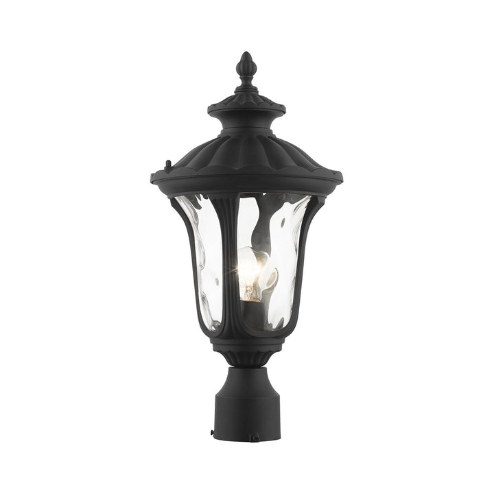 1 Light Textured Black Outdoor Post Top Lantern by Livex Lighting