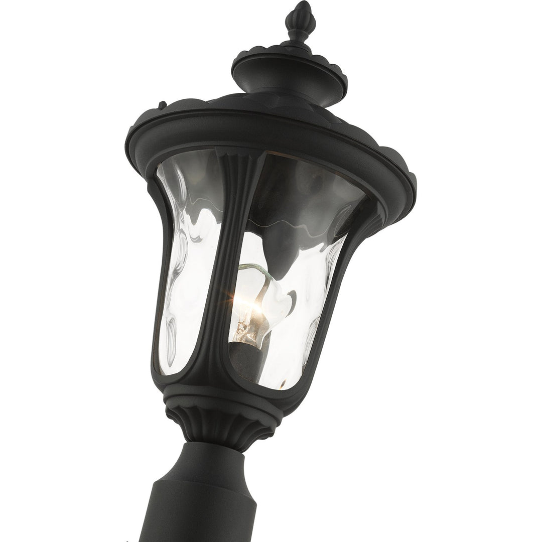 1 Light Textured Black Outdoor Post Top Lantern