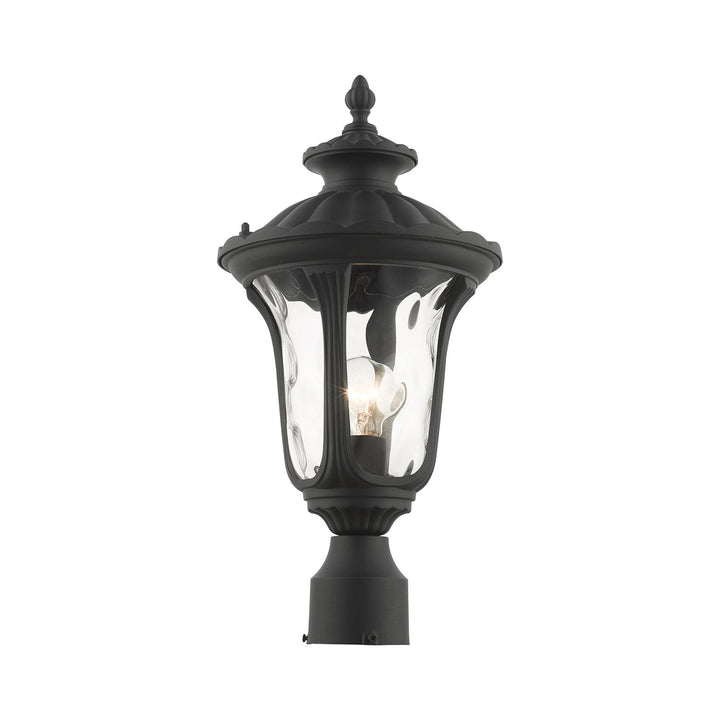 1 Light Textured Black Outdoor Post Top Lantern