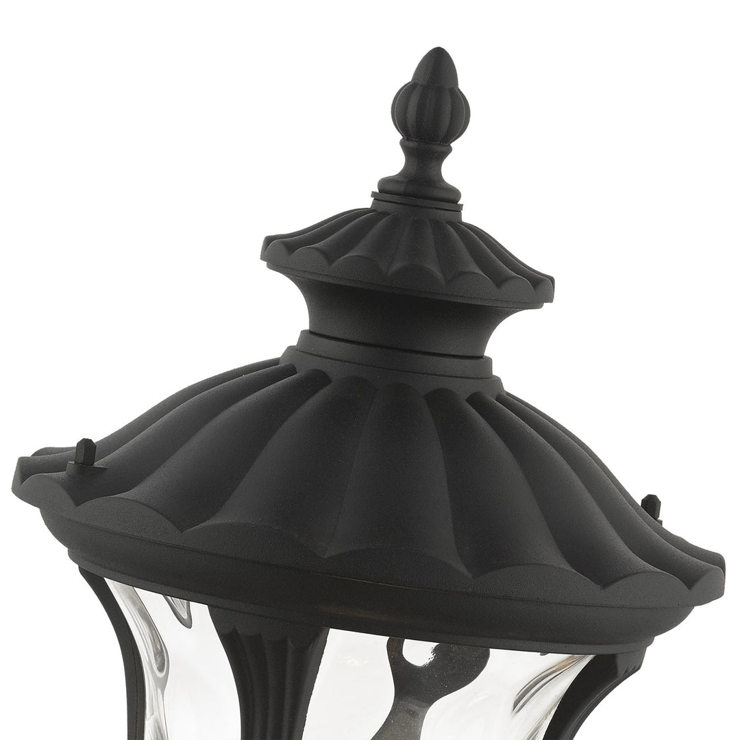 1 Light Textured Black Outdoor Post Top Lantern