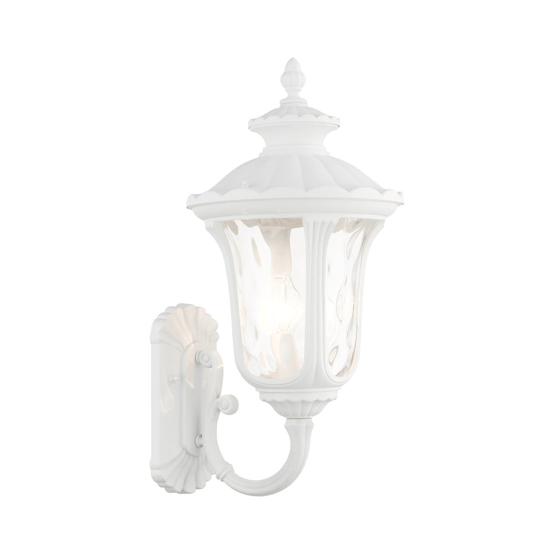 3 Light Textured White Outdoor Wall Lantern by Livex Lighting