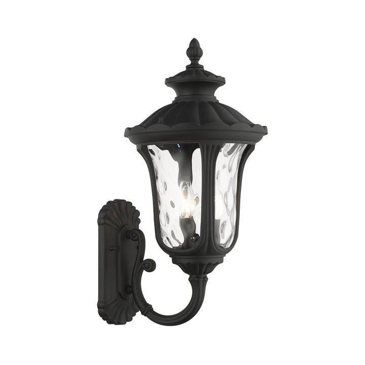 3 Light Textured Black Outdoor Wall Lantern by Livex Lighting