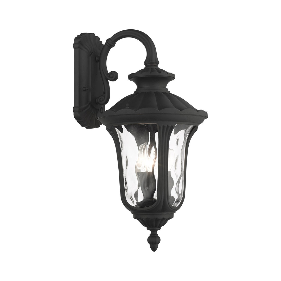 3 Light Textured Black Outdoor Wall Lantern by Livex Lighting