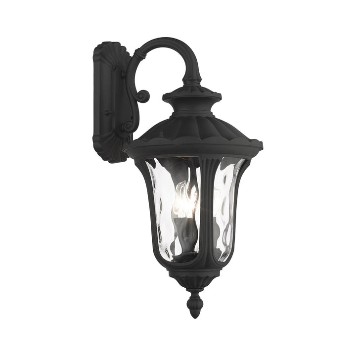 3 Light Textured Black Outdoor Wall Lantern by Livex Lighting