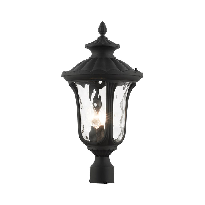 3 Light Textured Black Outdoor Post Top Lantern by Livex Lighting