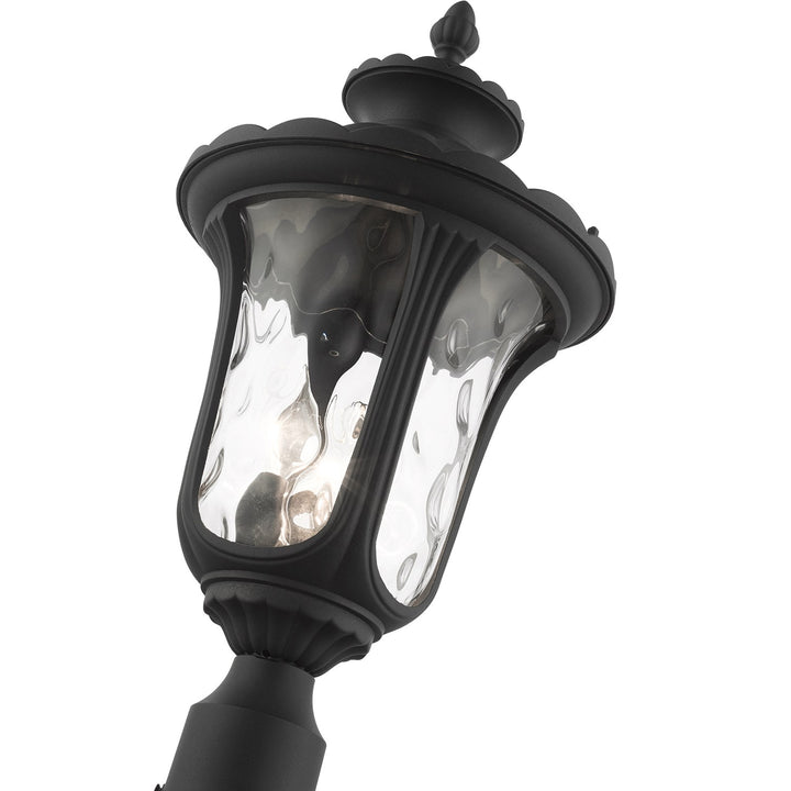 3 Light Textured Black Outdoor Post Top Lantern