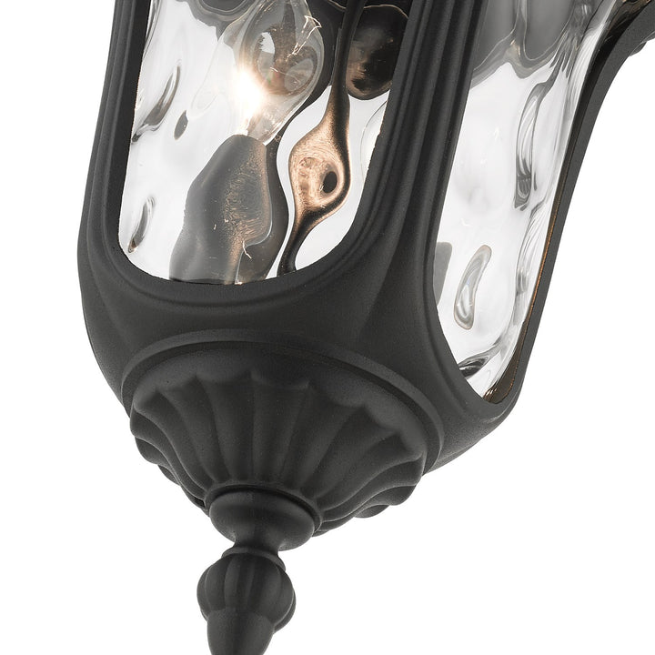 2 Light Textured Black Outdoor Ceiling Mount
