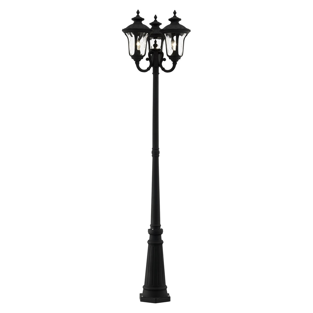 3 Light Textured Black Outdoor Post Light by Livex Lighting