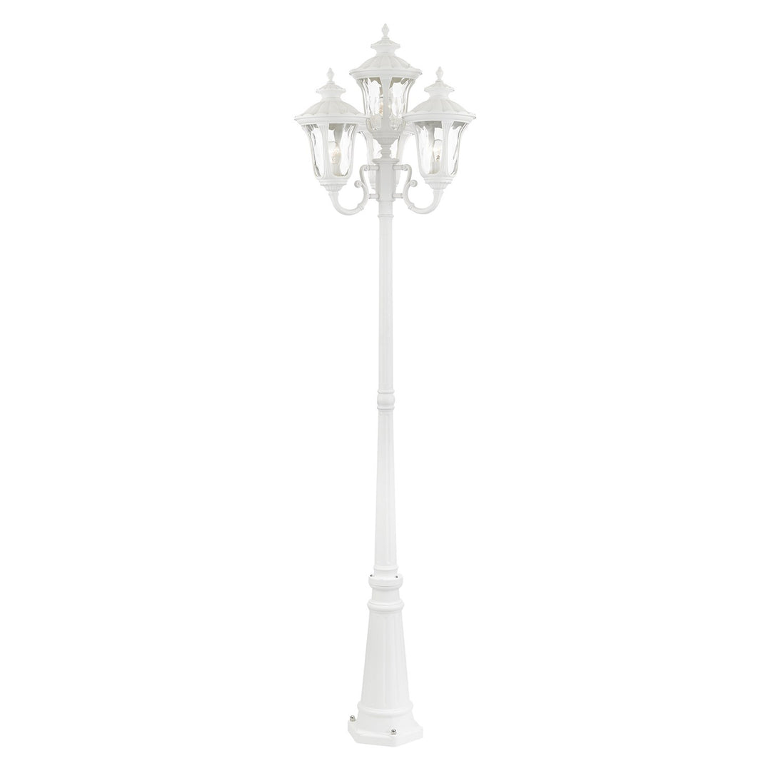 4 Light Textured White Outdoor Post Light by Livex Lighting