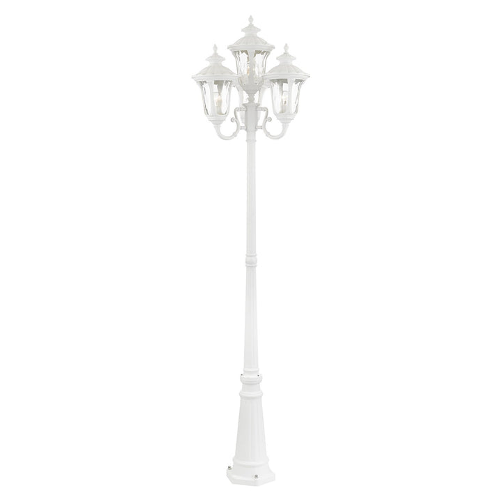 4 Light Textured White Outdoor Post Light by Livex Lighting