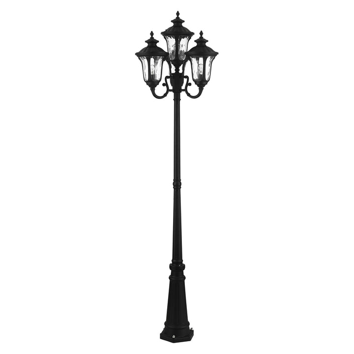 4 Light Textured Black Outdoor Post Light