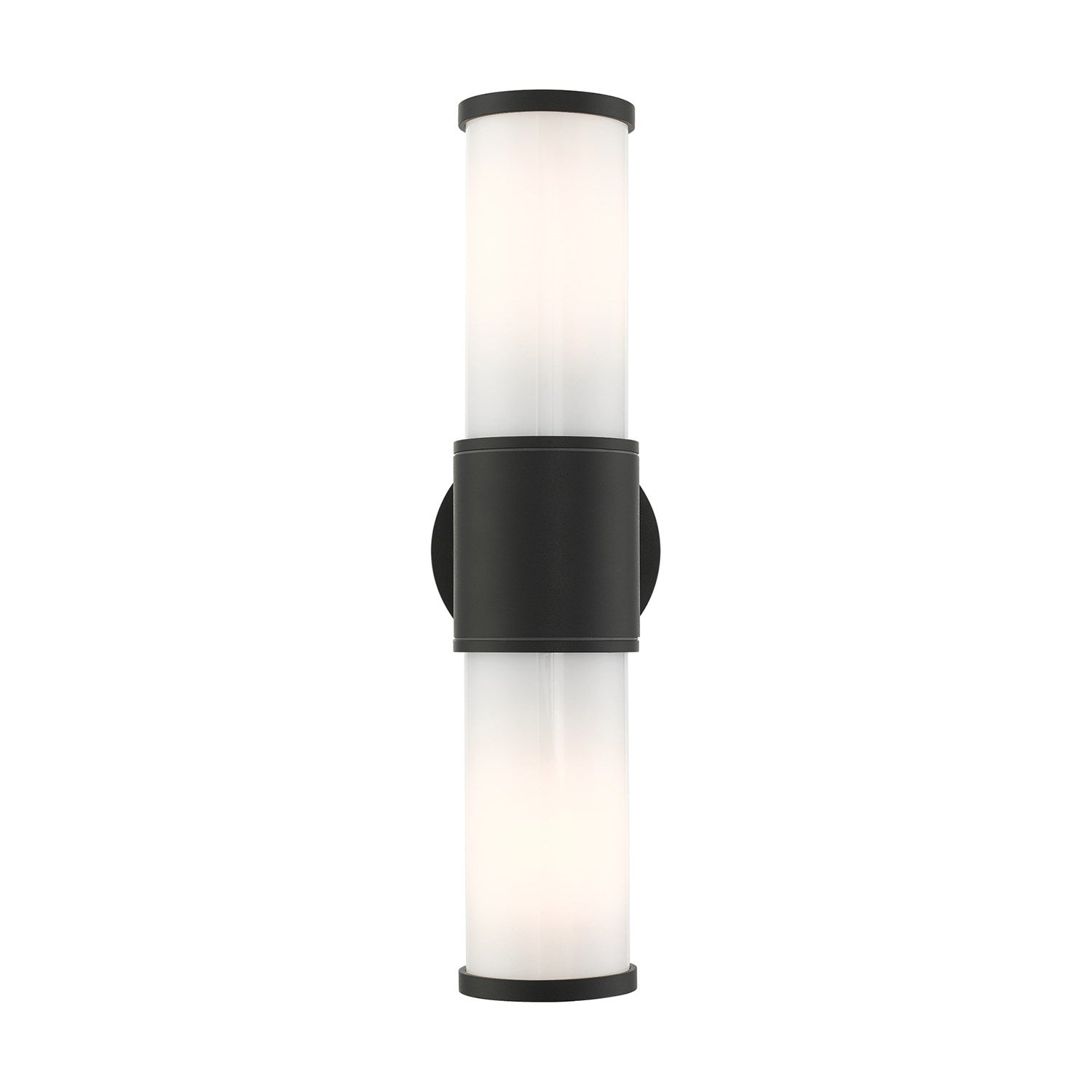 2 Light Textured Black Outdoor Ada Wall Lantern by Livex Lighting