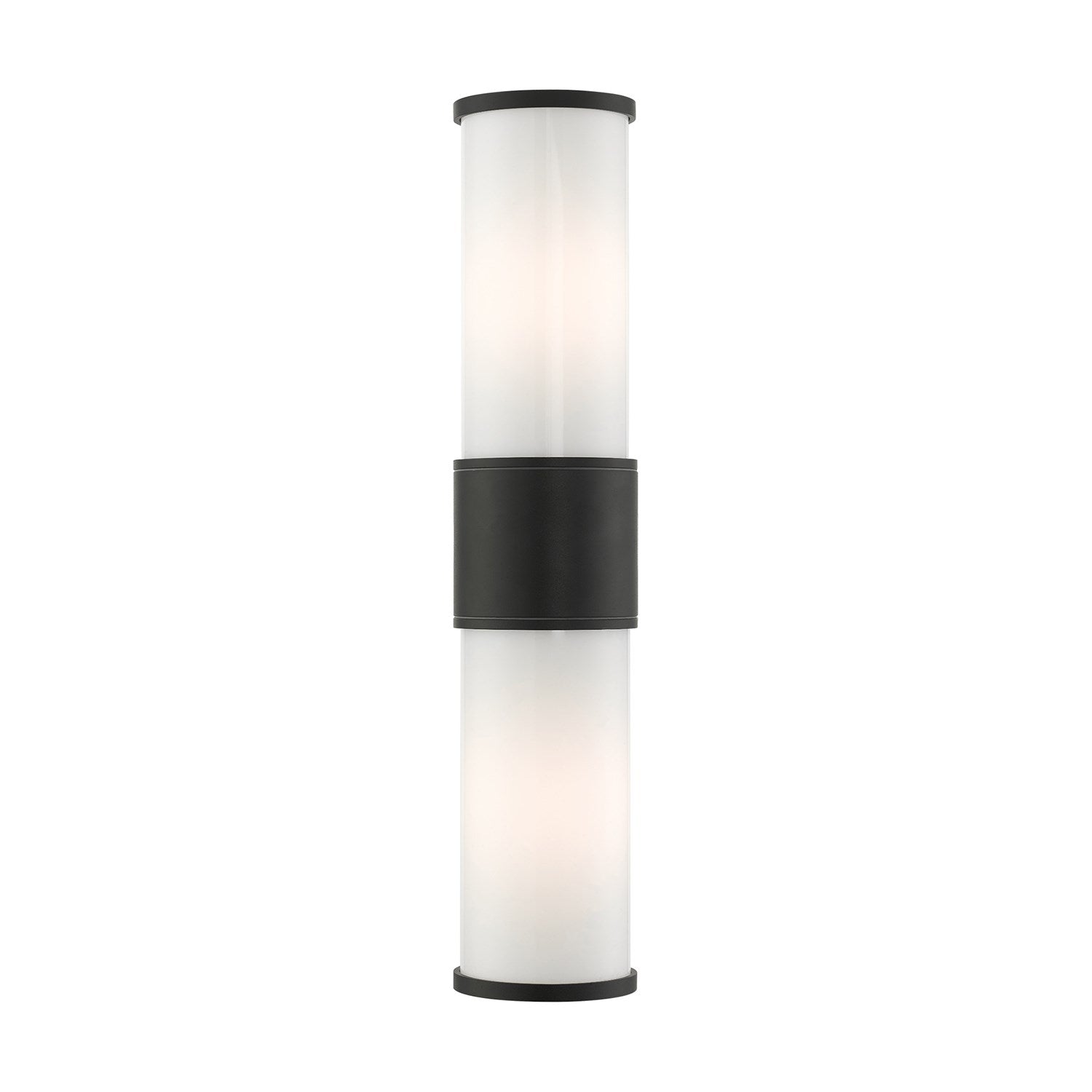 2 Light Textured Black Outdoor Wall Lantern by Livex Lighting