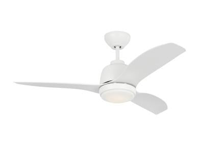 Ceiling Fan In Matte White With Matte White Blades by VC Fan Collection