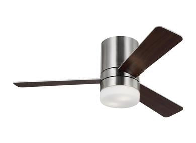 Ceiling Fan In Brushed Steel With Silver Blades by VC Fan Collection