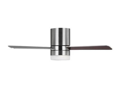 Ceiling Fan In Brushed Steel With Silver Blades