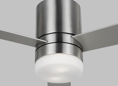 Ceiling Fan In Brushed Steel With Silver Blades