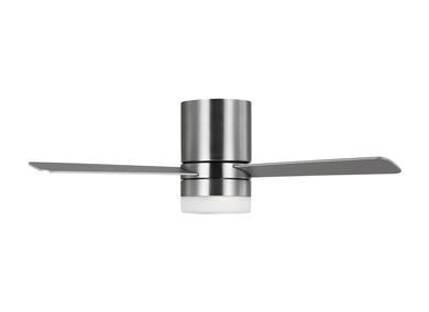 Ceiling Fan In Brushed Steel With Silver Blades
