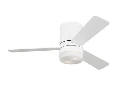 Ceiling Fan In Matte White With Matte White Blades by VC Fan Collection