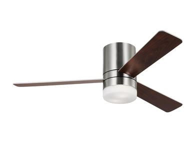 Ceiling Fan In Brushed Steel With Silver Blades by VC Fan Collection