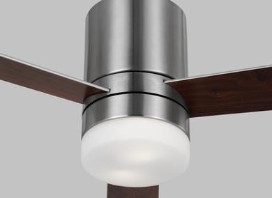 Ceiling Fan In Brushed Steel With Silver Blades
