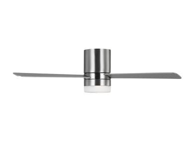 Ceiling Fan In Brushed Steel With Silver Blades