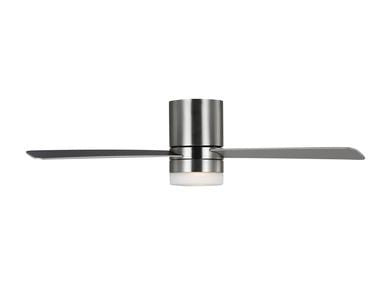 Ceiling Fan In Brushed Steel With Silver Blades