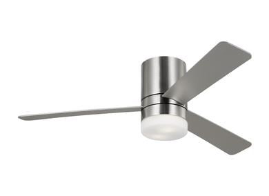 Ceiling Fan In Brushed Steel With Silver Blades