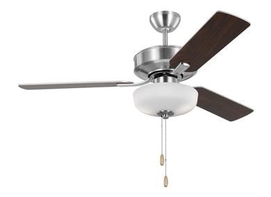 Ceiling Fan In Brushed Steel With Silver Blades by VC Fan Collection