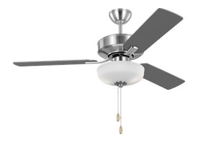 Ceiling Fan In Brushed Steel With Silver Blades