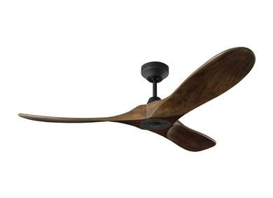 Ceiling Fan In Matte Black With Dark Walnut Blades by VC Fan Collection