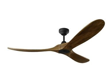 Ceiling Fan In Midnight Black With Dark Walnut Blades by VC Fan Collection