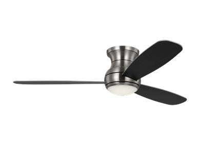 Ceiling Fan In Brushed Steel With Silver Blades by VC Fan Collection