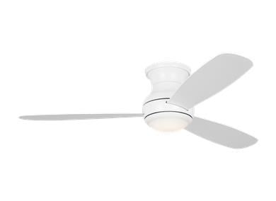 Ceiling Fan In Matte White With Matte White Blades by VC Fan Collection