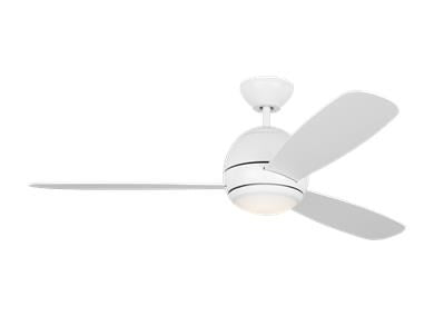Ceiling Fan In Matte White With Matte White Blades by VC Fan Collection