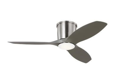 Ceiling Fan In Brushed Steel With Silver Blades by VC Fan Collection