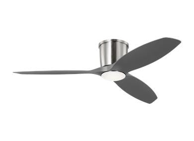 Ceiling Fan In Brushed Steel With Silver Blades by VC Fan Collection