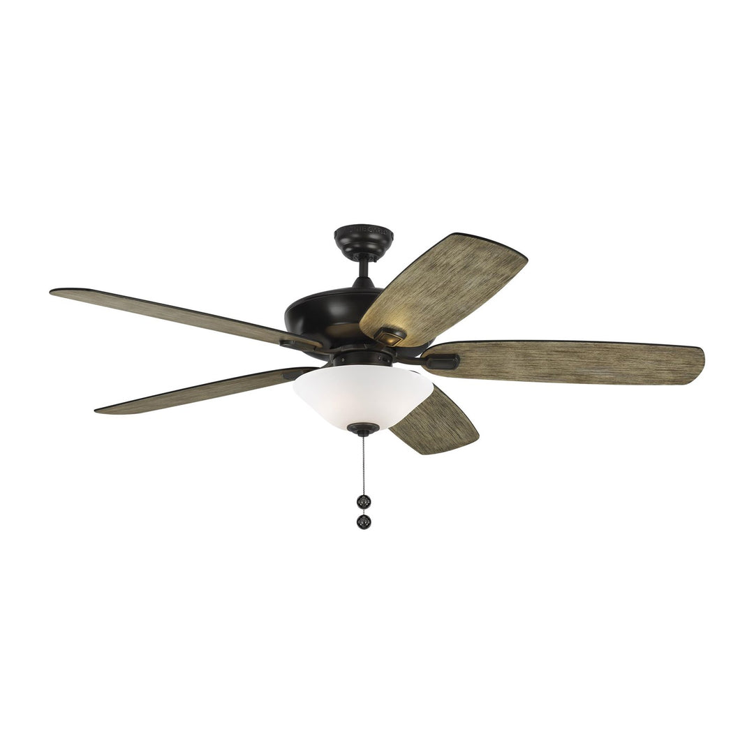 Ceiling Fan In Aged Pewter With Light Grey Oak Blades by VC Fan Collection