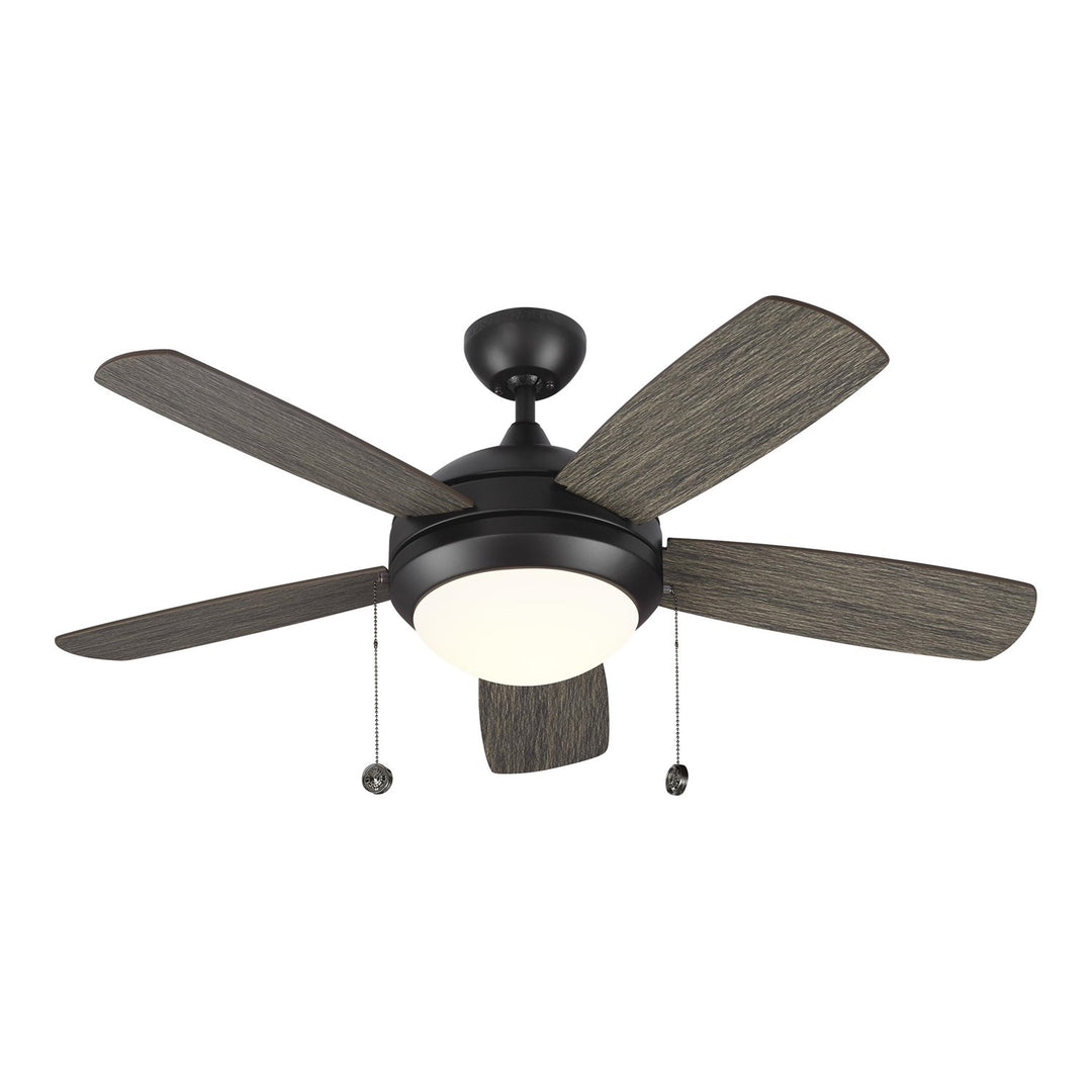Ceiling Fan In Aged Pewter With Light Grey Oak Blades by VC Fan Collection