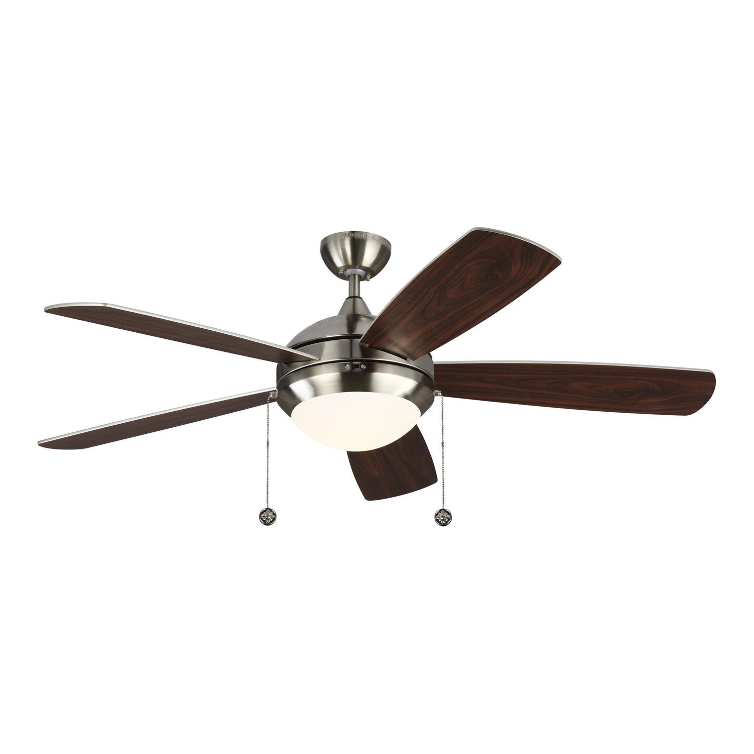 Ceiling Fan In Brushed Steel With Silver Blades by VC Fan Collection