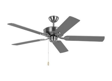 Ceiling Fan In Brushed Steel With Silver Blades by VC Fan Collection