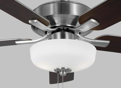 Ceiling Fan In Brushed Steel With Silver Blades