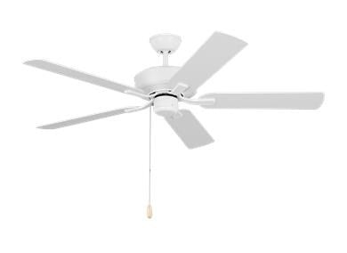Ceiling Fan In Matte White With Matte White Blades by VC Fan Collection