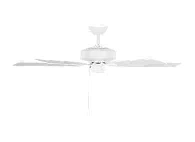 Ceiling Fan In Matte White With Matte White Blades
