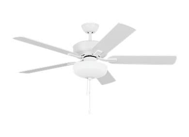 Ceiling Fan In Matte White With Matte White Blades by VC Fan Collection